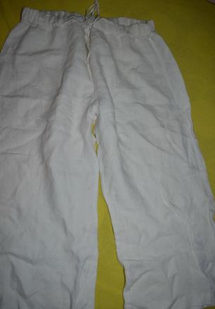 Lněné letní 3/4 kalhoty v.m/l, l