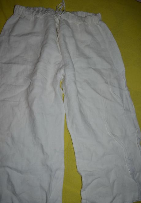 Lněné letní 3/4 kalhoty v.m/l, l