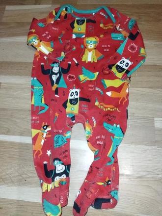 Červený overal se zvířátky 68 miniclub, miniclub,68