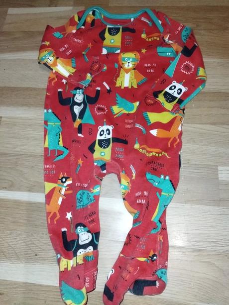 Červený overal se zvířátky 68 miniclub, miniclub,68