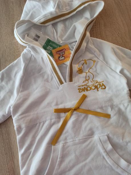 Dívčí mikinové šaty-nové-vel.122-snoopy, snoopy,122