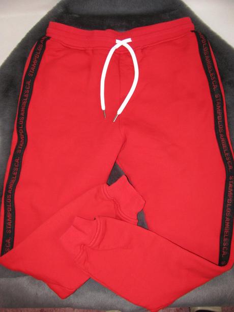 Kalhoty jogger červené tepláky-stampd u.s.a., xs