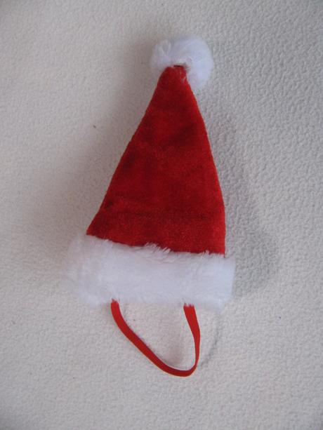 Sametová mikulášská čepice pro domácí mazlíčky, 