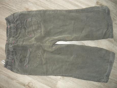 Manžestráčky s bavlněnou podšívkou, baby club,92