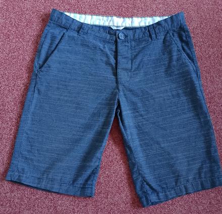 Tmavě šedé kraťasy s texturou (boardshorts / chino, m