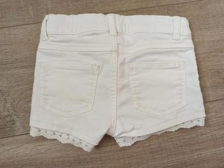 Riflové šortky s krajkou, h&m,98