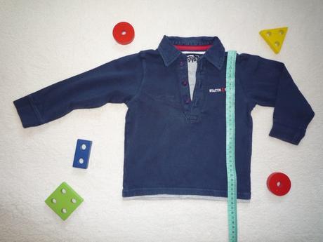 Bavlněné tričko sailor ocean s límečkem, 92