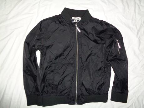 Krásná černá šusťáková přechodová bunda - bomber, rebel,134