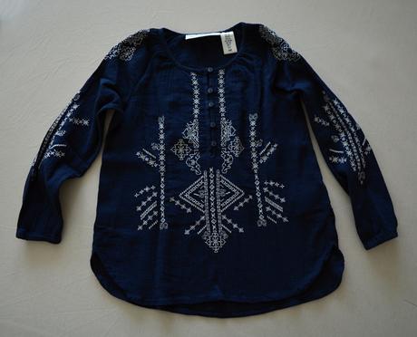 Tmavě modrá košile, h&m,122