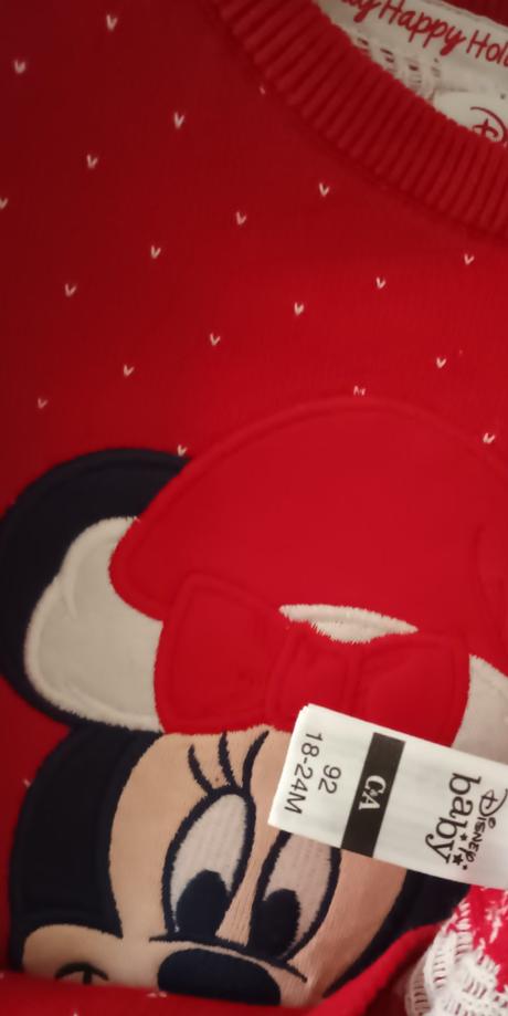 Nádherný svetr zn.c&a s minnie vel.92 -jako nový, c&a,92