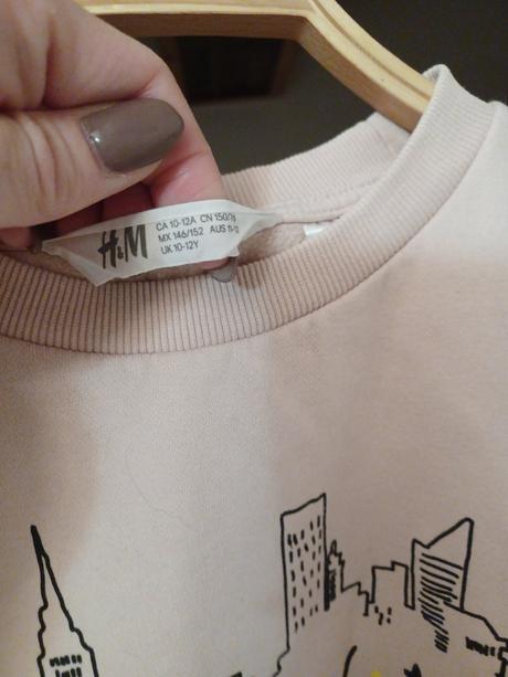 Starorůžová mikina friends h&m 146/152, h&m,152