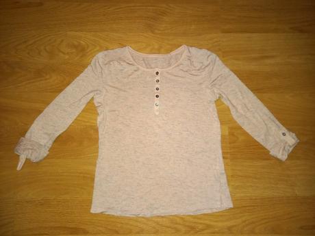 Tenké triko s roll-up rukávmi 134/140, c&a,134