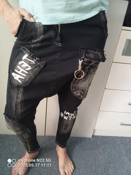 Baggy-nasrávačky-harémky "fashion" vel."s", s