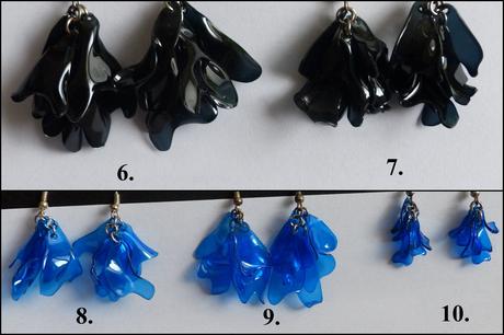 Naušnice z petlahví - modré,