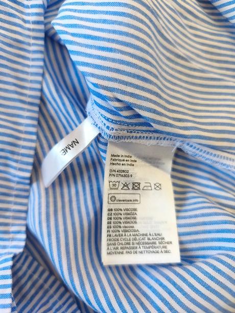 Pruhovaná halenka s holými rameny 170/s-m, h&m,170