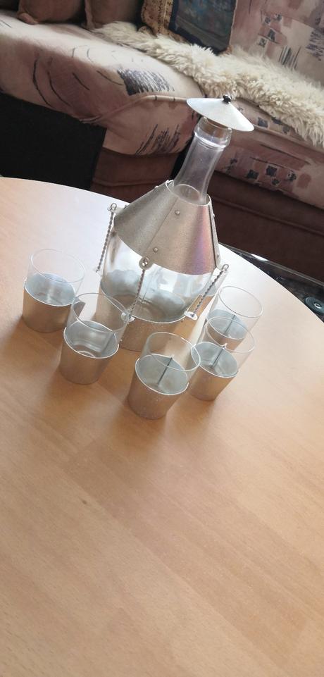 Panák karafa souprava retro, 