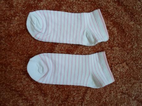 Bílé růžové šedé kotníkové ponožky 9 párů - 27-30, 27