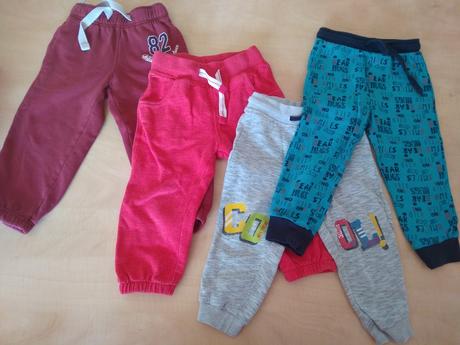 Tepláky na zahradu 86/92 - cena za vše (4 ks), 92