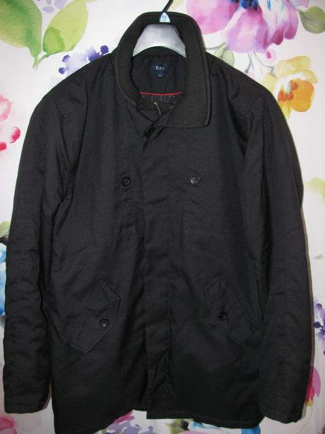 Pánský 3/4 zimní černý kabát, bay,l