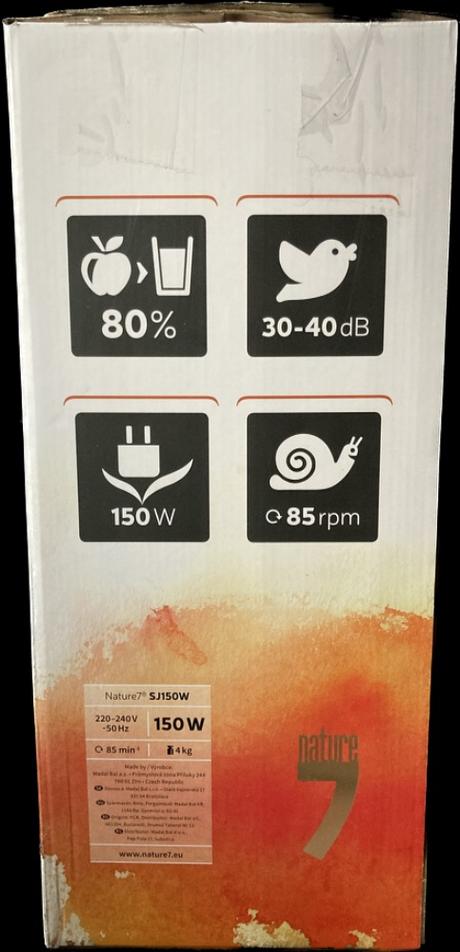 Odšťavňovač šnekový, pomaloběžný 150w nature7,