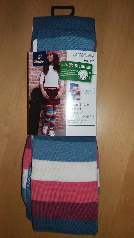 2-pack pletené legíny tchibo proužkované + modré, tchibo,158 / 164