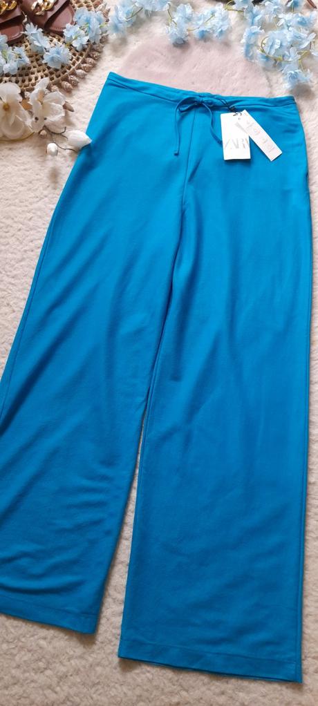 Zara letní široké kalhoty wide leg, zara,l