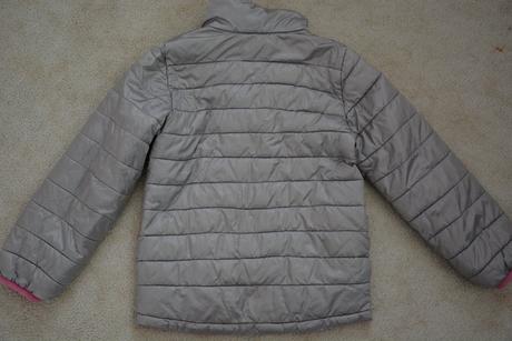 Stříbrná prošívaná bunda, h&m,128