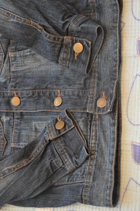 116 122 bavlněná džínová bunda s kapucí, denim,116