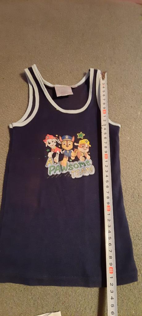 Chlacké nátělníky, značky paw patrol, vel. 98/104., 98