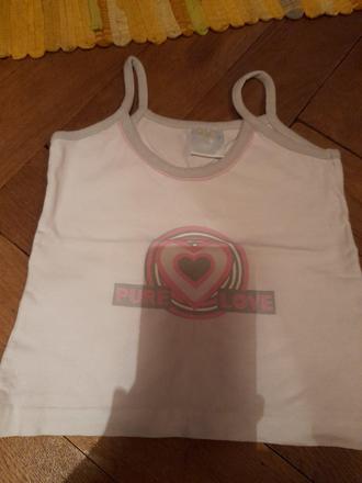 Bílorůžové tílko s obrázkem, 98