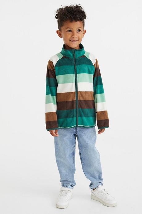 Pruhovaná mikina h&m flíska vel. 134/140, h&m,134 / 140