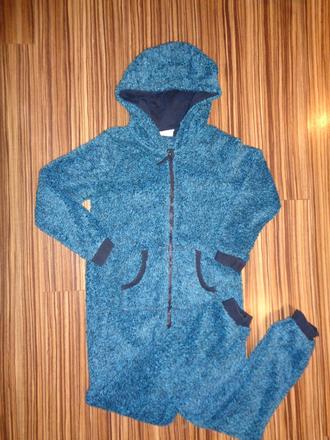 Luxusní tyrkysový teplý overal 134/140, yigga,134