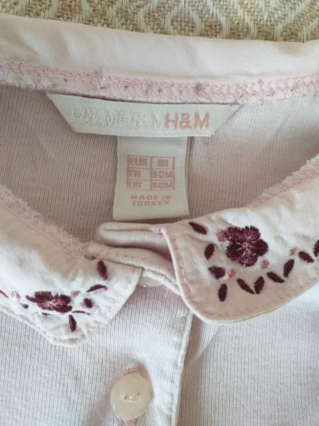 Set 3x dívčí body vel 74/80 - 9-12 měs, h&m,80