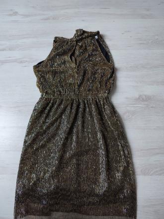 Zlaté šaty h&m, velikost 36, h&m,36