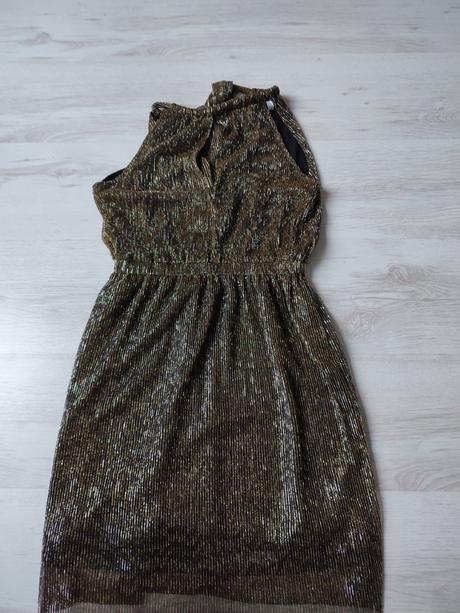 Zlaté šaty h&m, velikost 36, h&m,36