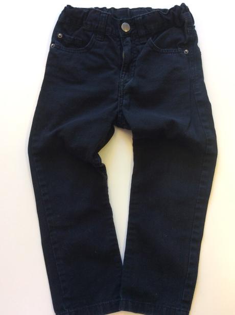 Černé jeansové kalhoty, h&m,104