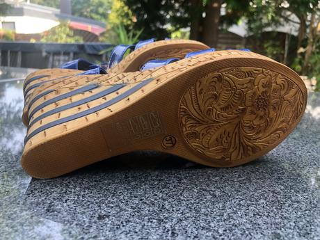 Tamaris modre sandaly na klinu 37, tamaris,37