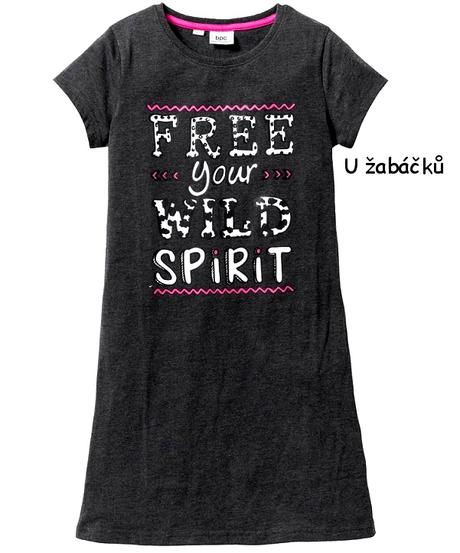 Dívčí noční košile tmavě šedá vel. 176/182, bonprix,176 / 182