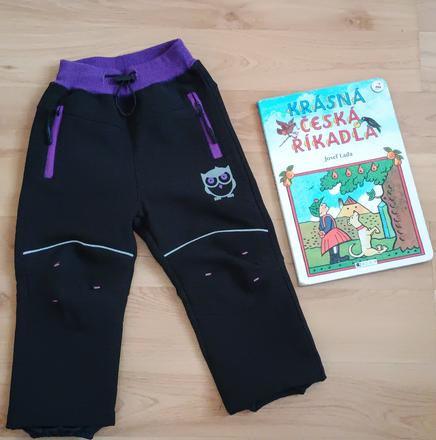 Zateplené zimní softshellové kalhoty + kniha, kugo,86