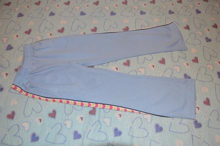 Modré srdíčkové tepláky, 128