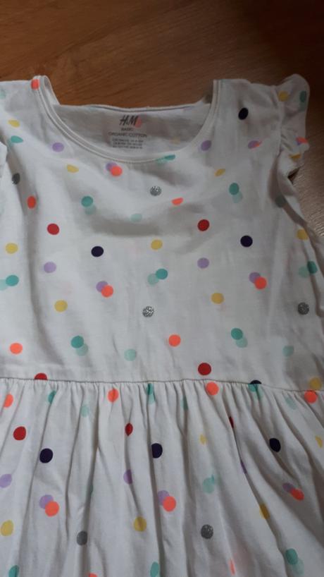 Veselé puntíkaté šaty, h&m,134