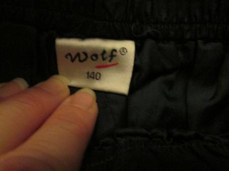 Šusťákové kalhoty, wolf,140