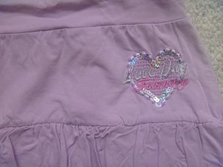 Fialová sukně se srdíčkem zn. bibita club vel. 164, 164