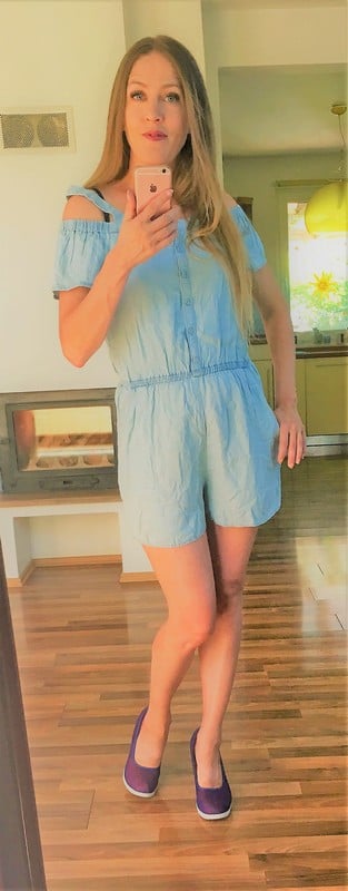 Nový džínový overal, vel 15/170 či s/m, denim, denim,170