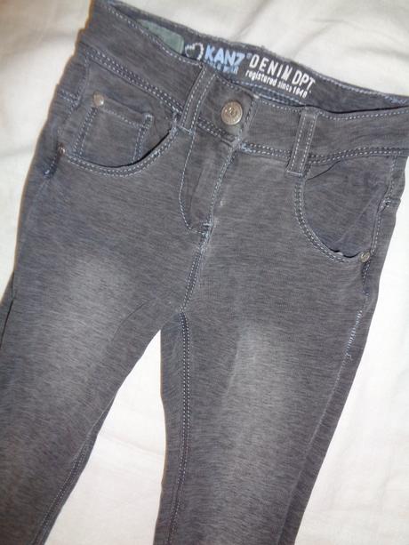 Luxusní šedé bavlněné elastické kalhoty, kanz,98