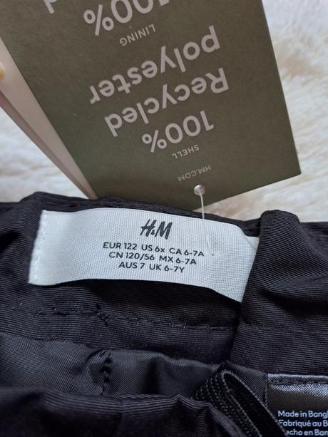 Softshellové kalhoty vel. 122 vysokánepromokavost, h&m,122