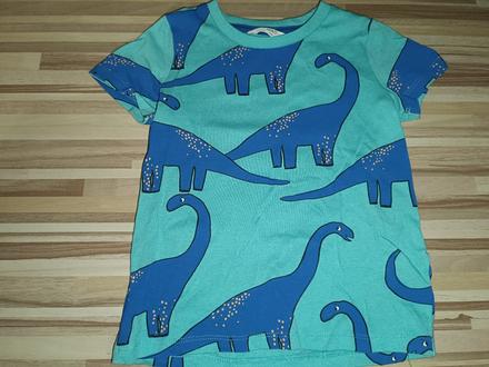 Modré tričko s dinosaury 86, marks & spencer,86