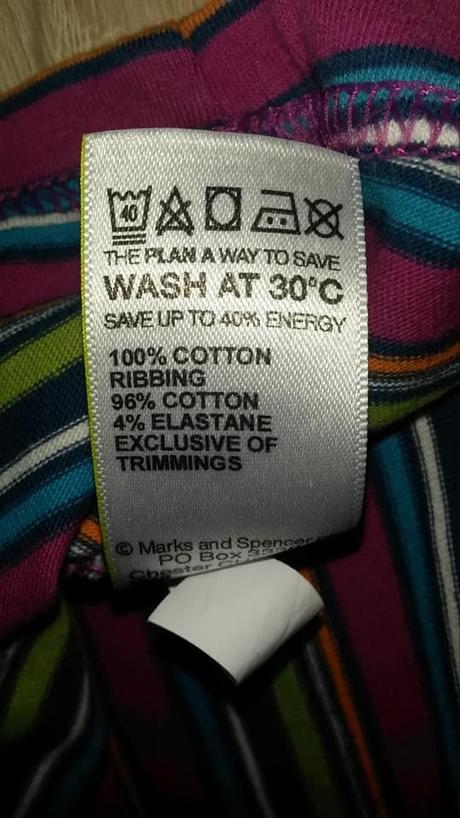 Bavlněné pruhované tričko s rolákem vel. 110-116, marks & spencer,110