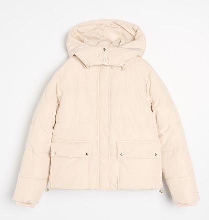 Puffer zimní bunda krémová, sinsay,42 / xl