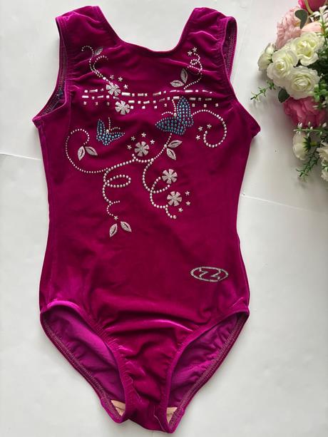 An26/ dres baletní / gymnastiky semišový - v.128, 128